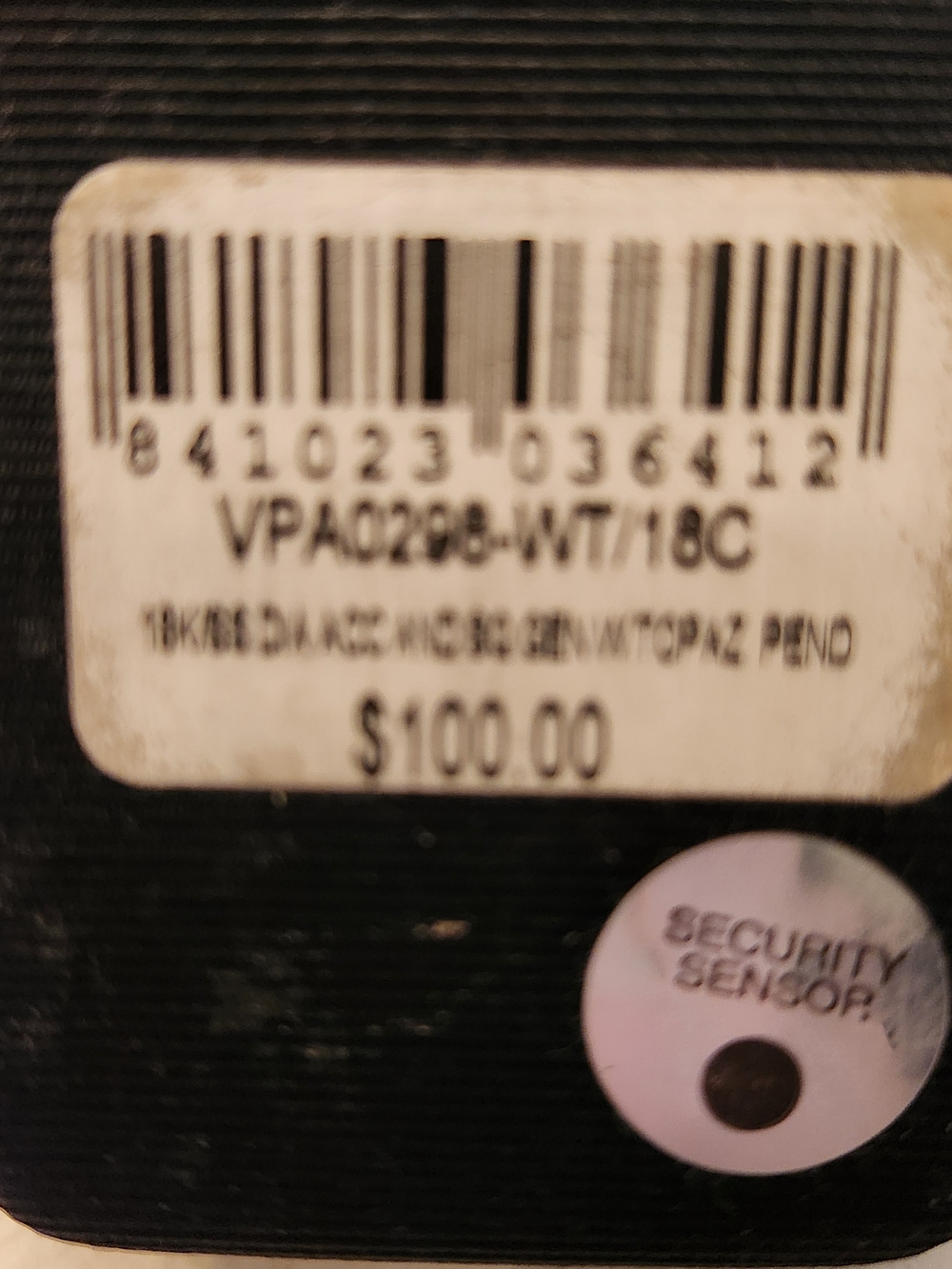 Source Unknown Gold-Tone Necklace with White Topaz and Diamond Accent - Picture 4 of 4